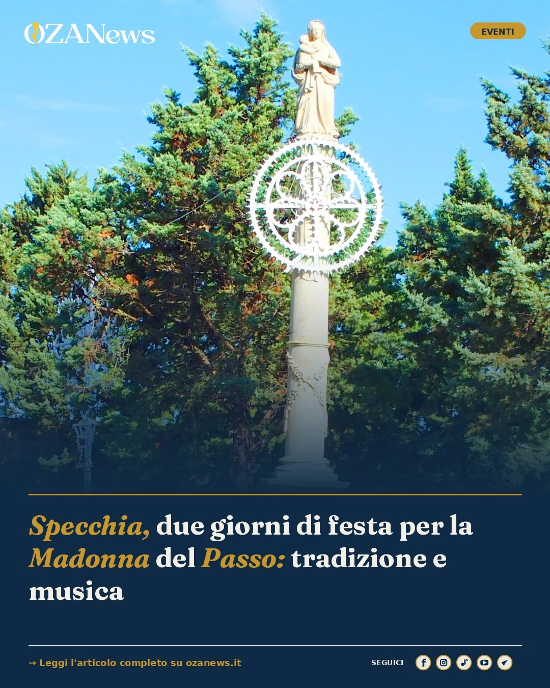 Anteprima di: Specchia, due giorni di festa per la Madonna del Passo: tradizione e musica