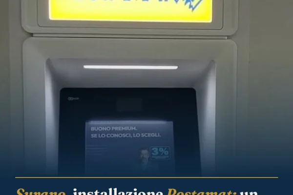 Surano, installazione Postamat: un nuovo servizio per la comunità