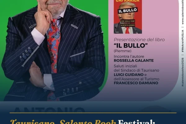 Taurisano, Salento Book Festival: Antonio Caprarica presenta “Il Bullo”
