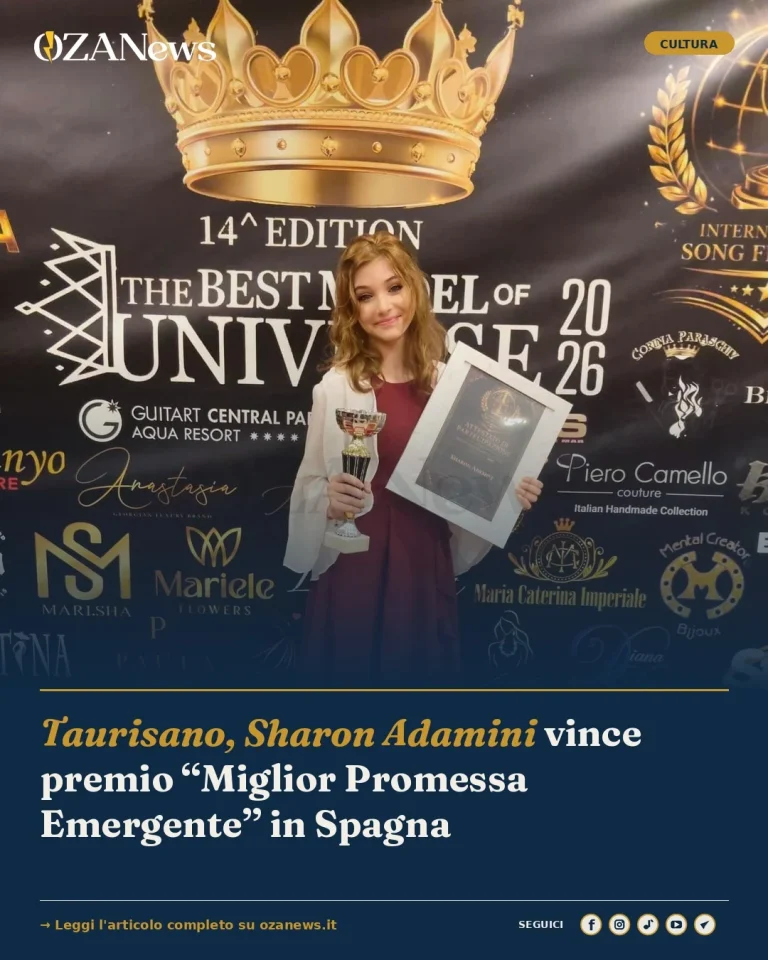 Taurisano, Sharon Adamini vince premio “Miglior Promessa Emergente” in Spagna