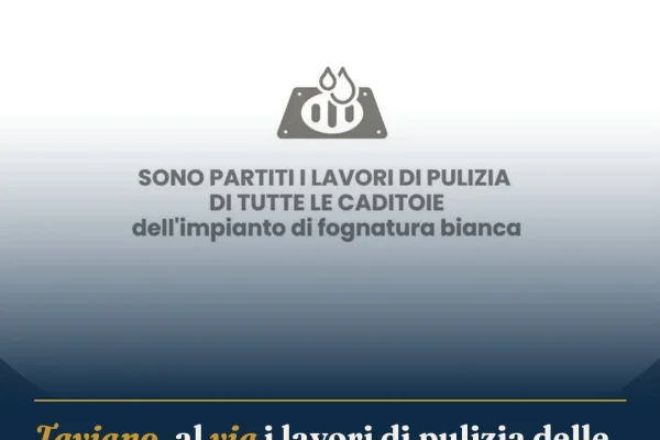 Taviano, al via i lavori di pulizia delle caditoie per fognatura bianca