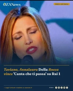 Anteprima di: Taviano, Annalaura Della Rocca vince 'Canta che ti passa' su Rai 1