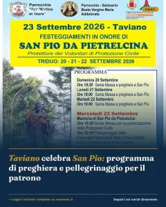 Taviano celebra San Pio: programma di preghiera e pellegrinaggio per il patrono