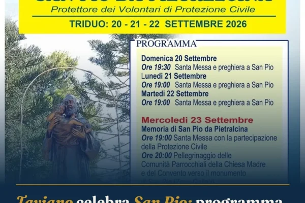 Taviano celebra San Pio: programma di preghiera e pellegrinaggio per il patrono