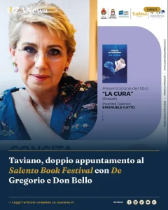 Taviano, doppio appuntamento al Salento Book Festival con De Gregorio e Don Bello