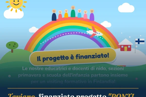 Taviano, finanziato progetto “PONTI 0-6”: scuola e nido si formano in Finlandia
