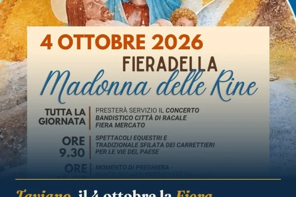 Taviano, il 4 ottobre la Fiera Madonna delle Rine: tradizione e comunità