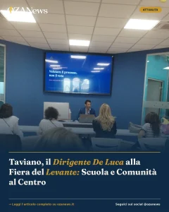 Anteprima di: Taviano, il Dirigente De Luca alla Fiera del Levante: Scuola e Comunità al Centro