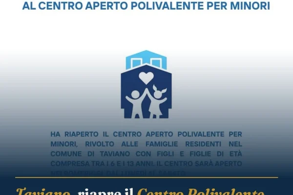 Taviano, riapre il Centro Polivalente per Minori: iscrizioni aperte