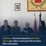 Anteprima di: Taviano, riconoscimento a Sandro Noira per oltre vent'anni di servizio alla comunità