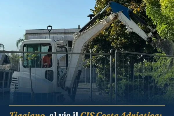 Tiggiano, al via il CIS Costa Adriatica: interventi per ambiente e mobilità