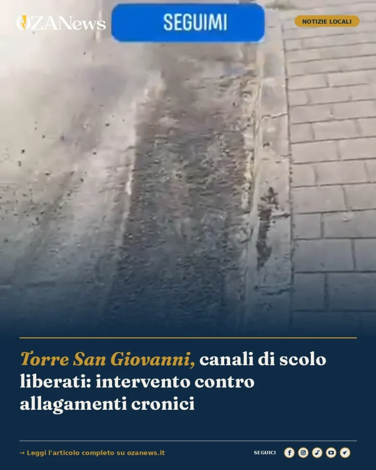 Torre San Giovanni, canali di scolo liberati: intervento contro allagamenti cronici
