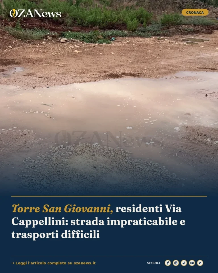 Torre San Giovanni, residenti Via Cappellini: strada impraticabile e trasporti difficili