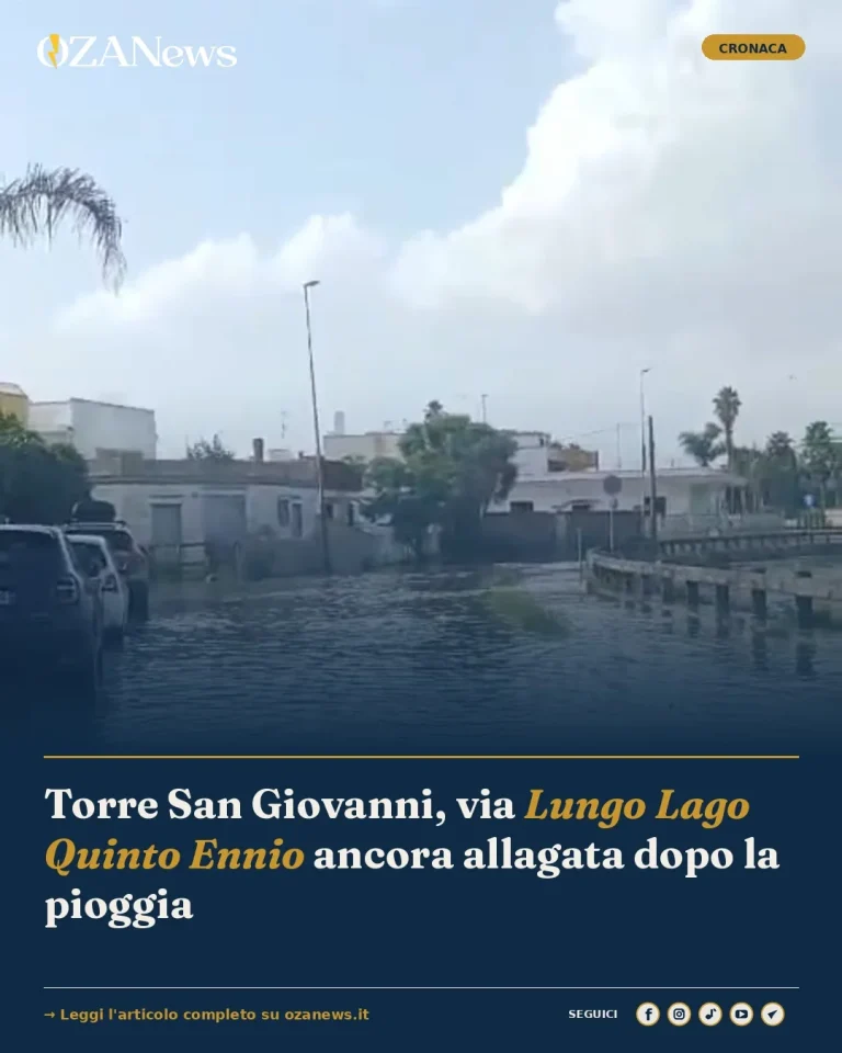 Torre San Giovanni, via Lungo Lago Quinto Ennio ancora allagata dopo la pioggia