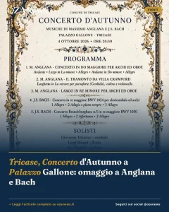 Tricase, Concerto d'Autunno a Palazzo Gallone: omaggio a Anglana e Bach