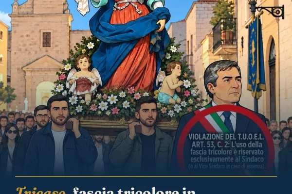 Tricase, fascia tricolore in processione: il Pd chiede chiarezza sull’utilizzo