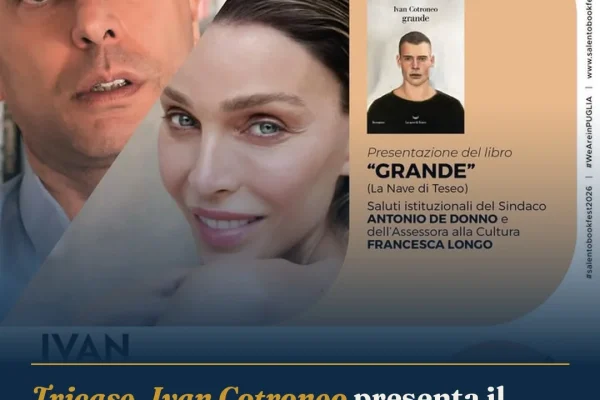 Tricase, Ivan Cotroneo presenta il romanzo ‘Grande’ a Palazzo Gallone