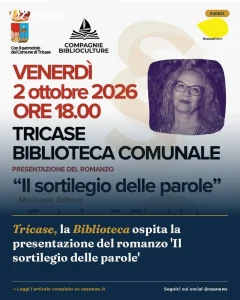 Tricase, la Biblioteca ospita la presentazione del romanzo 'Il sortilegio delle parole'