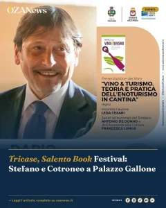 Tricase, Salento Book Festival: Stefano e Cotroneo a Palazzo Gallone