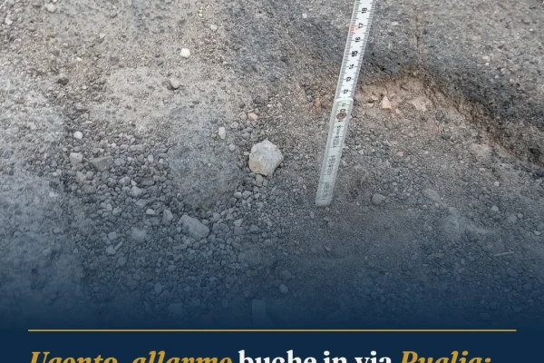 Ugento, allarme buche in via Puglia: bambino cade, residenti denunciano