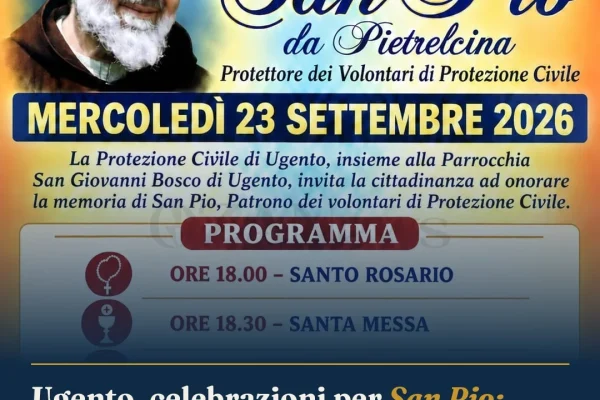 Ugento, celebrazioni per San Pio: Messa e spettacolo teatrale