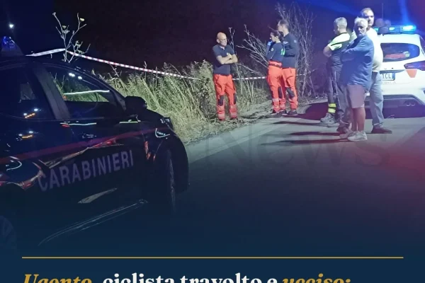Ugento, ciclista travolto e ucciso: automobilista in carcere per omicidio stradale