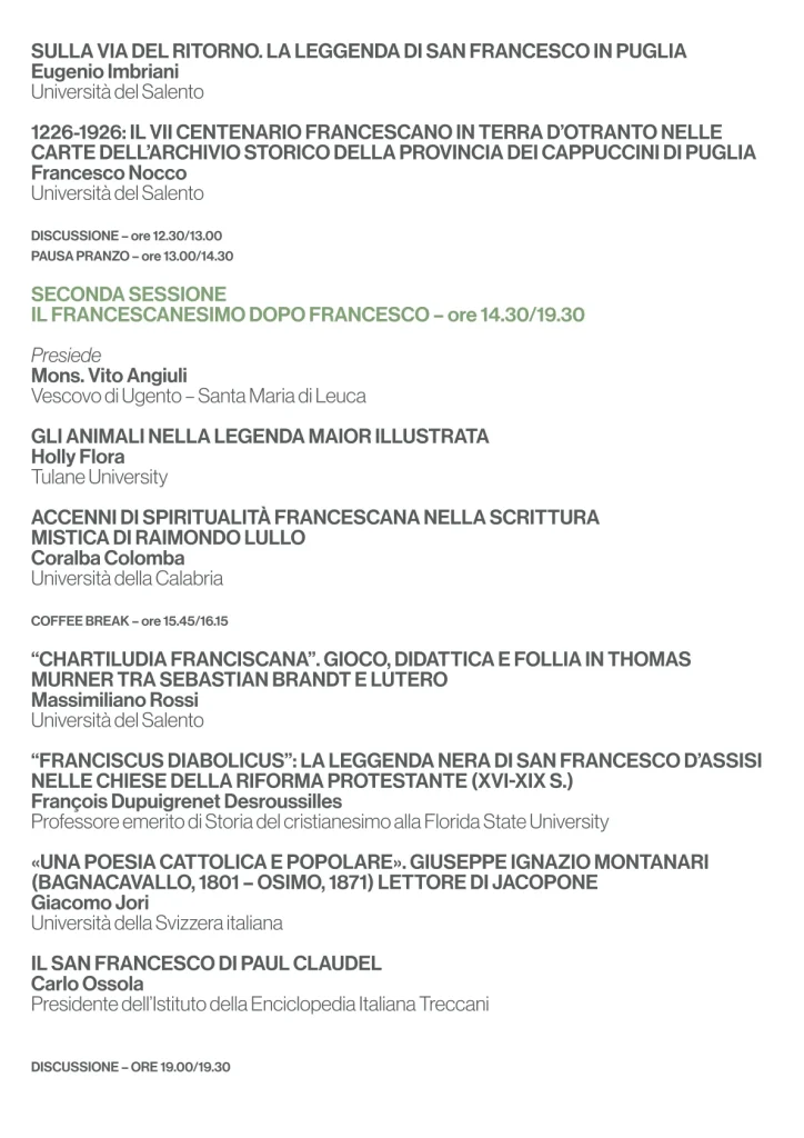 Dettaglio 3: Ugento, convegno internazionale celebra VIII Centenario morte San Francesco d'Assisi