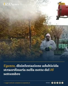 Anteprima di: Ugento, disinfestazione adulticida straordinaria nella notte del 16 settembre