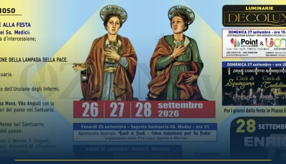 Anteprima di: Ugento, festeggiamenti per i Santi Medici Cosimo e Damiano: programma completo