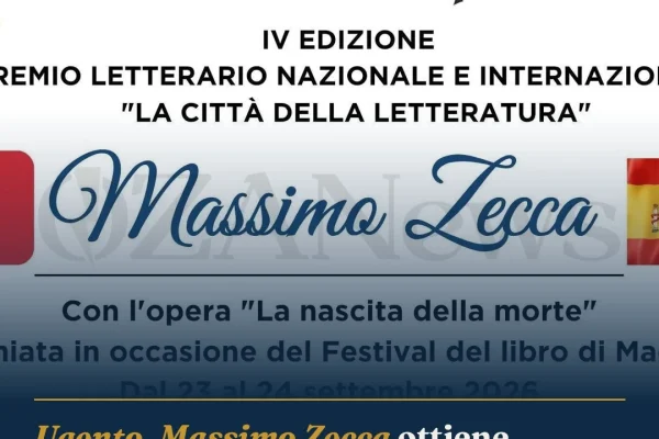Ugento, Massimo Zecca ottiene menzione speciale per la poesia a Madrid