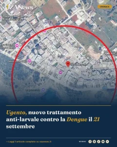 Ugento, nuovo trattamento anti-larvale contro la Dengue il 21 settembre