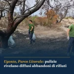 Anteprima di: Ugento, Parco Litorale: pulizie rivelano diffusi abbandoni di rifiuti