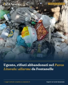 Ugento, rifiuti abbandonati nel Parco Litorale: allarme da Fontanelle