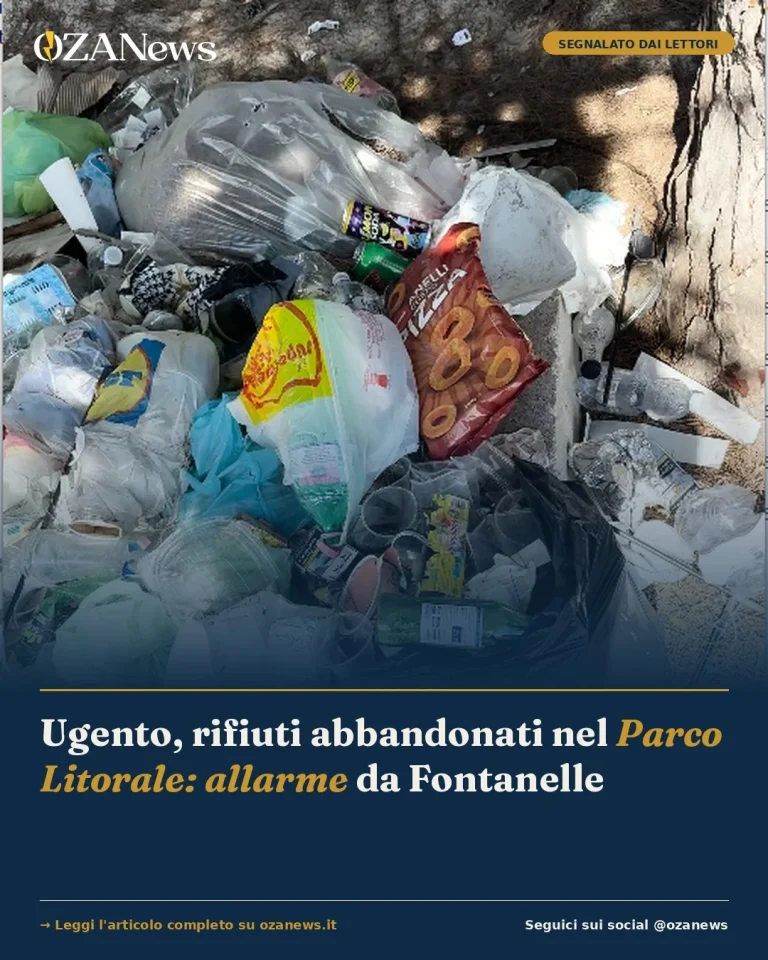 Ugento, rifiuti abbandonati nel Parco Litorale: allarme da Fontanelle