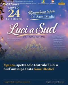 Ugento, spettacolo teatrale 'Luci a Sud' anticipa festa Santi Medici