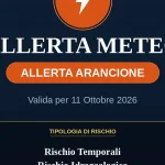 Anteprima di: Allerta Arancione per il Salento (Domenica 11 ottobre): rischio Rischio Temporali, Rischio Idrogeologico