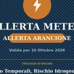 Anteprima di: Allerta Arancione per il Salento (Sabato 10 ottobre): rischio Rischio Temporali, Rischio Idrogeologico