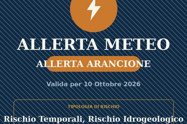 Allerta Arancione per il Salento (Sabato 10 ottobre): rischio Rischio Temporali, Rischio Idrogeologico