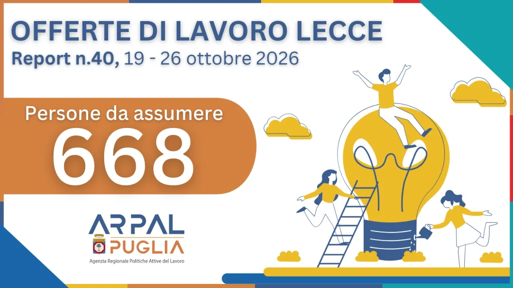 Dettaglio 1: Arpal Puglia, nuove opportunit&agrave; di lavoro: Recruiting Day a Galatina e Career Day UniSalento