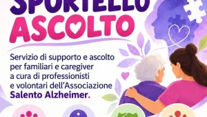Anteprima di: Casarano, attivo il nuovo Sportello Ascolto Alzheimer: supporto per famiglie e caregiver