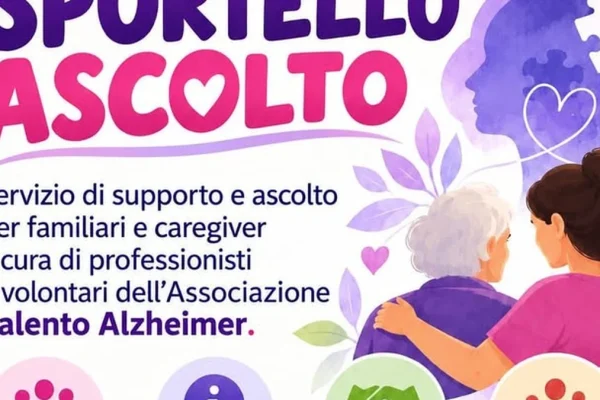 Casarano, attivo il nuovo Sportello Ascolto Alzheimer: supporto per famiglie e caregiver