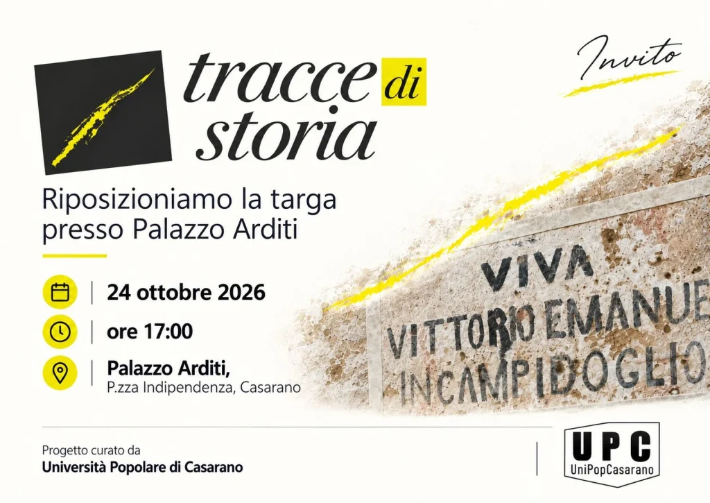 Dettaglio 2: Casarano, targa storica vandalizzata torna a Palazzo Arditi: restituzione collettiva