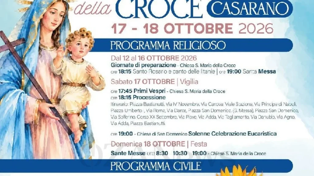 Anteprima di: Casarano, via alle feste del SS. Crocefisso e Madonna della Croce