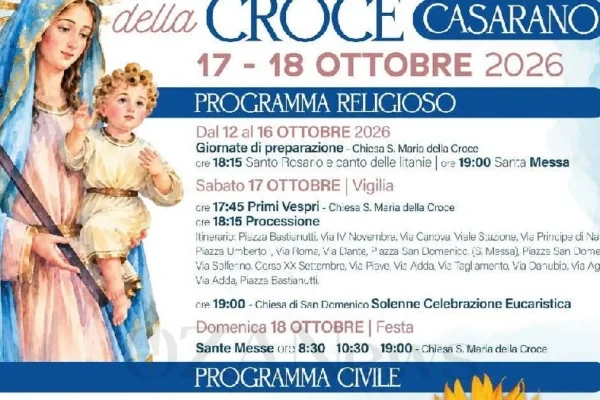 Casarano, via alle feste del SS. Crocefisso e Madonna della Croce