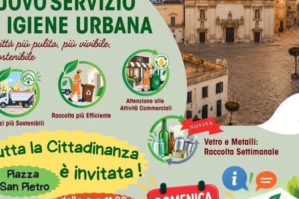 Galatina, nuovo servizio di igiene urbana: incontro pubblico l’8 novembre