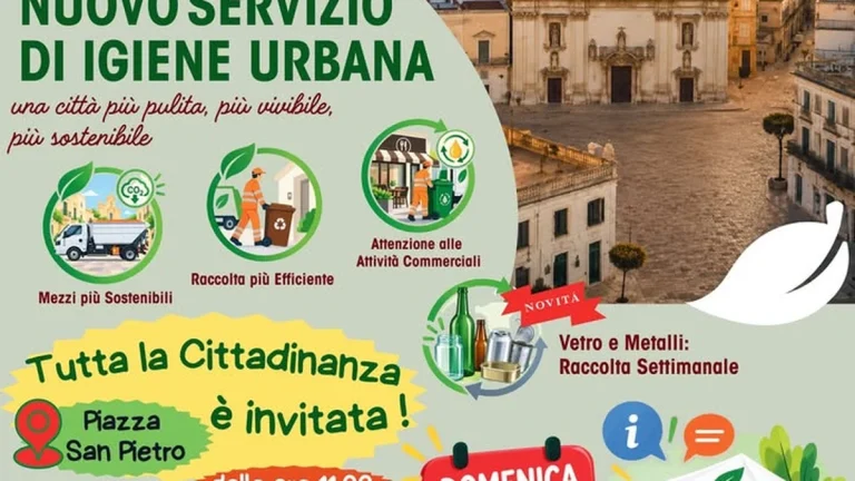 Galatina, nuovo servizio di igiene urbana: incontro pubblico l’8 novembre
