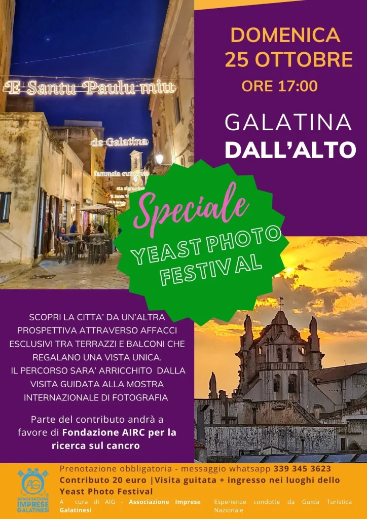 Dettaglio 1: Galatina, ultimo appuntamento con 'Galatina dall'Alto' e lo Yeast Photo Festival