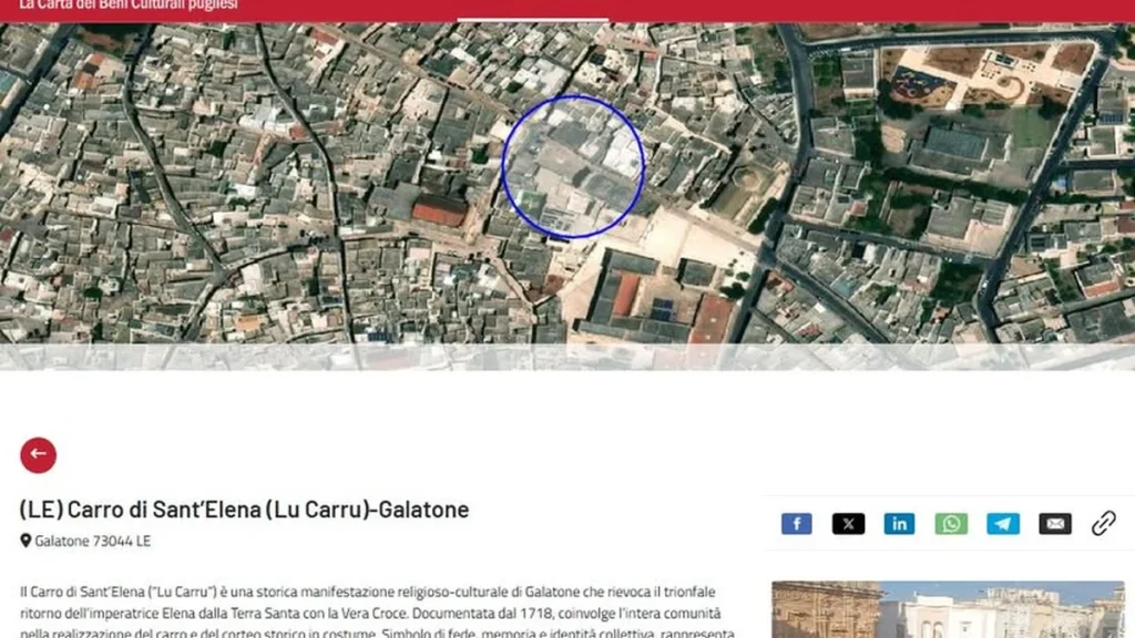 Galatone, “Lu Carru” di Sant’Elena riconosciuto Patrimonio Immateriale della Puglia