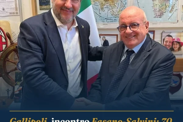 Gallipoli, incontro Fasano-Salvini: 70 milioni per il porto turistico