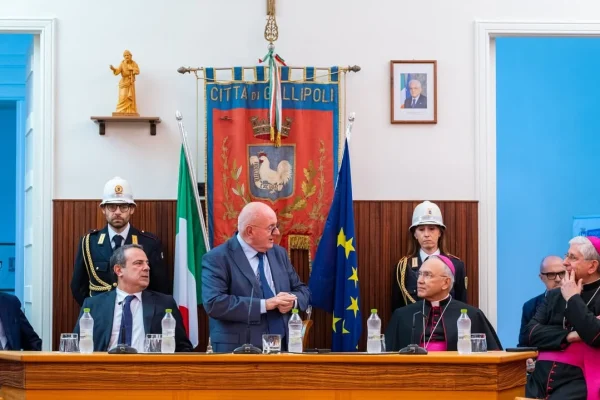 Gallipoli, incontro istituzionale con il Nunzio Apostolico per i 300 anni della Basilica